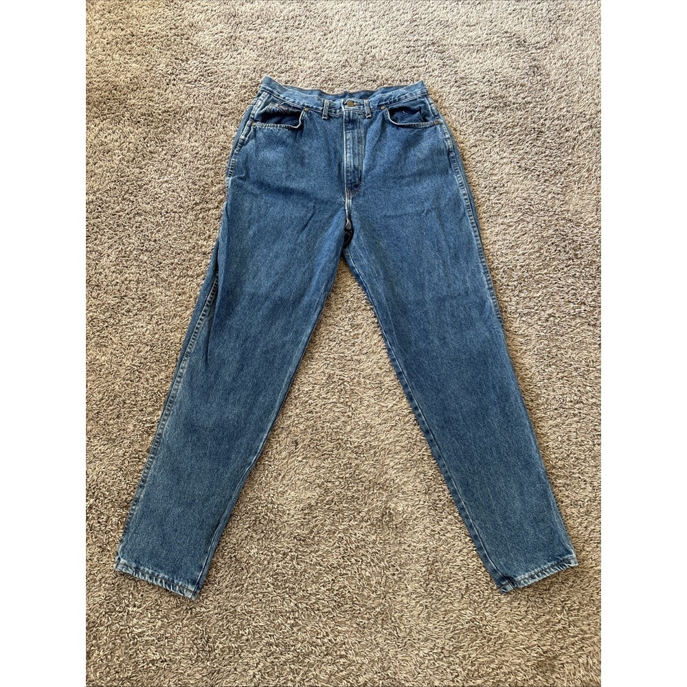 Vintage 80s 90s Made In USA Chic Denim Blue Mom High Rise Jeans 30x31